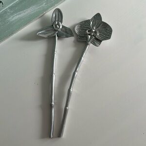 Mariposa Floral Salad Serving Utensils Made in Mexico